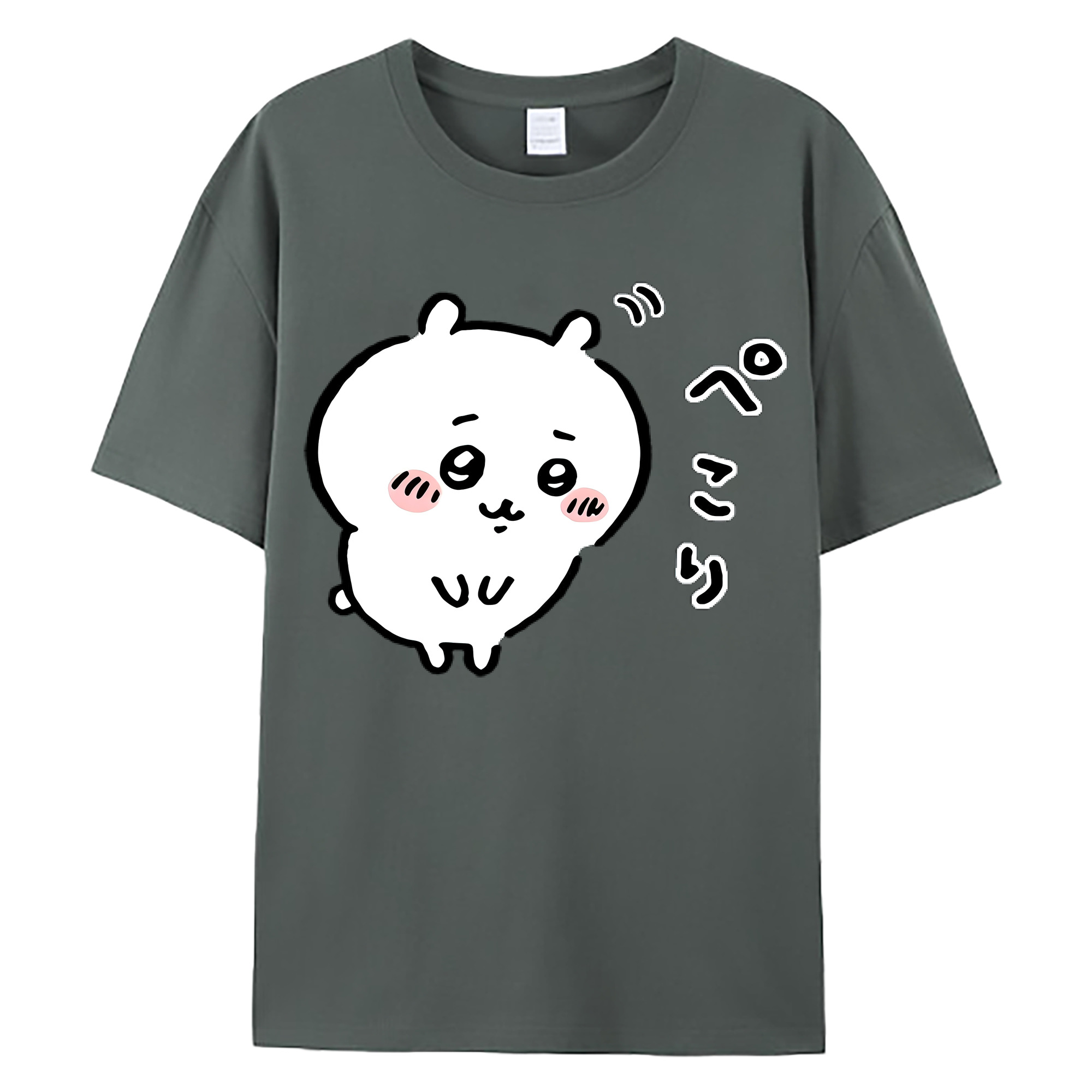 （画像用） ちいかわ ちいかわ Chii-kawa chiikawa 綿100％ メンズ半袖Tシャツ｜肌触りやわらか＆通気性